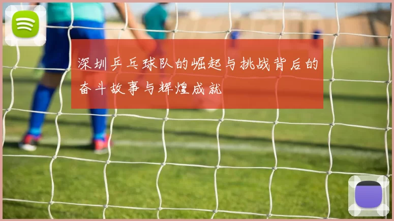 深圳乒乓球队的崛起与挑战背后的奋斗故事与辉煌成就
